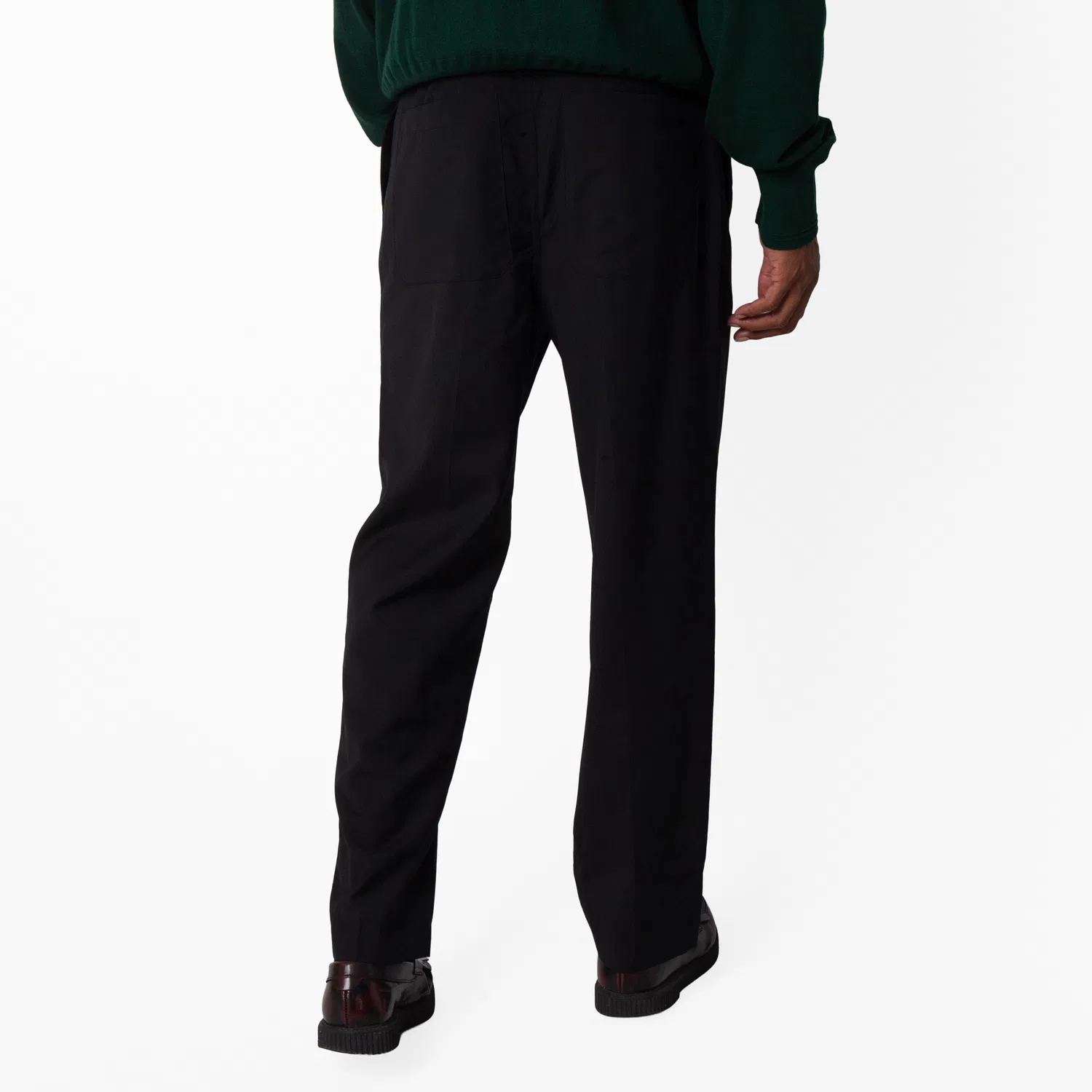 Брюки классические из шерсти Virgin Wool Pleated Trousers Emporio Armani, Black Beauty — фото 3
