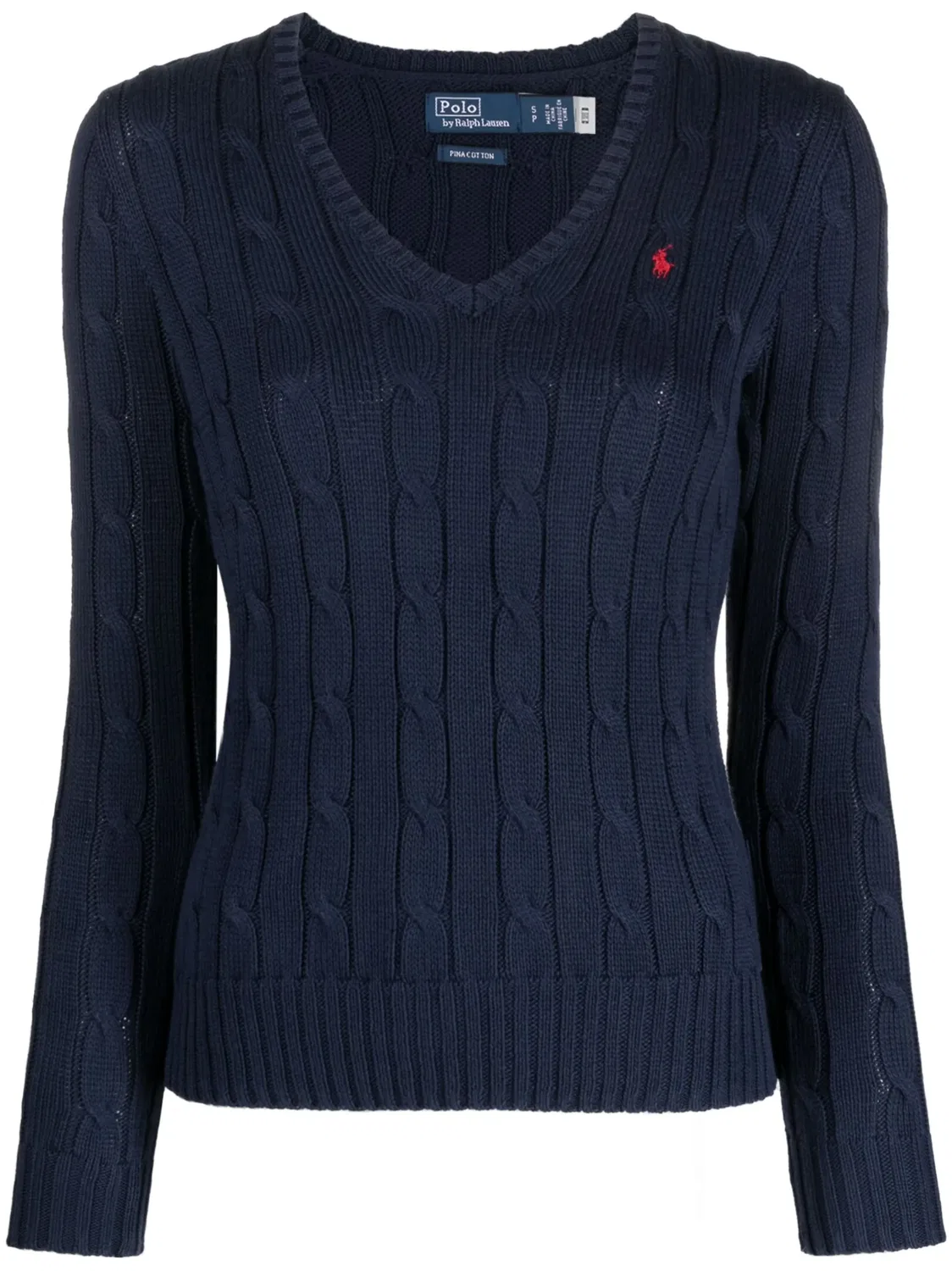 Джемпер с Cable-Knit и Логотипом Pony Polo Ralph Lauren, синий