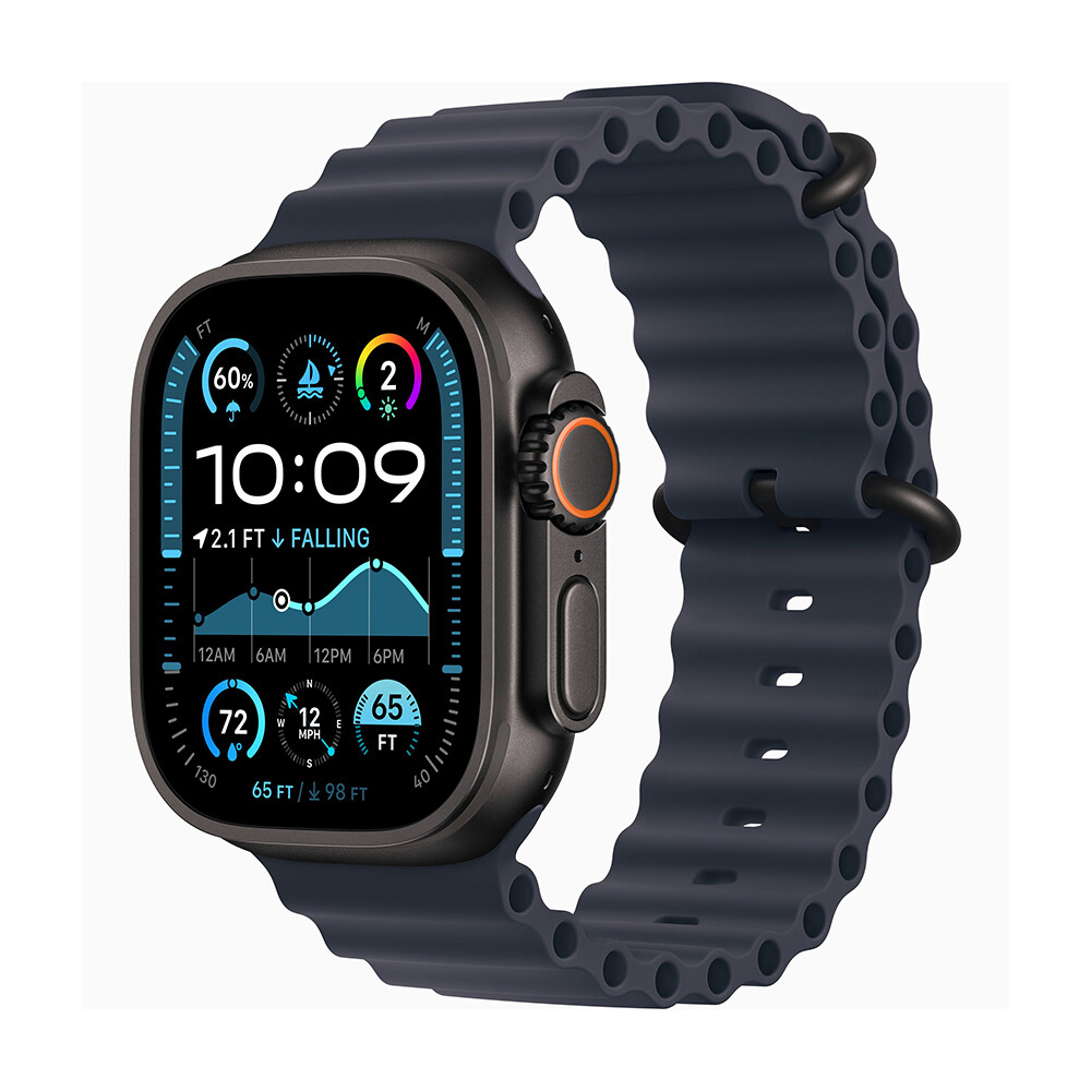 

Умные часы Apple Watch Ultra 2, 49 мм, GPS+Cellular, Black Titanium Case/Navy Ocean Band, Синий, Умные часы Apple Watch Ultra 2, 49 мм, GPS+Cellular, Black Titanium Case/Navy Ocean Band