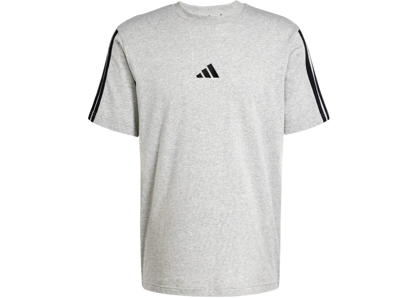 Мужская футболка с длинным рукавом Adidas Essentials 3-Stripes, Medium Grey Heather/Black
