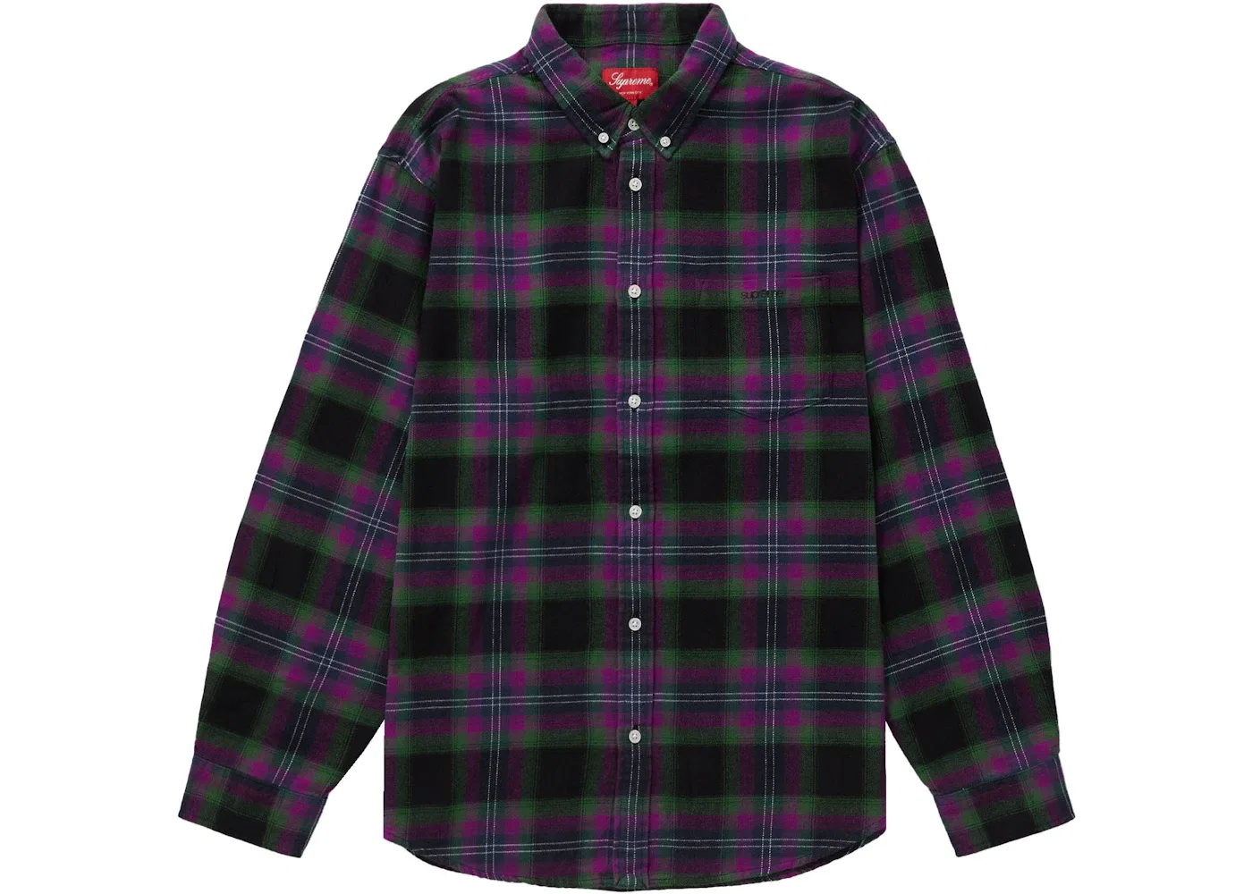 Мужская фланелевая рубашка с принтом в клетку Supreme Shirt, Black