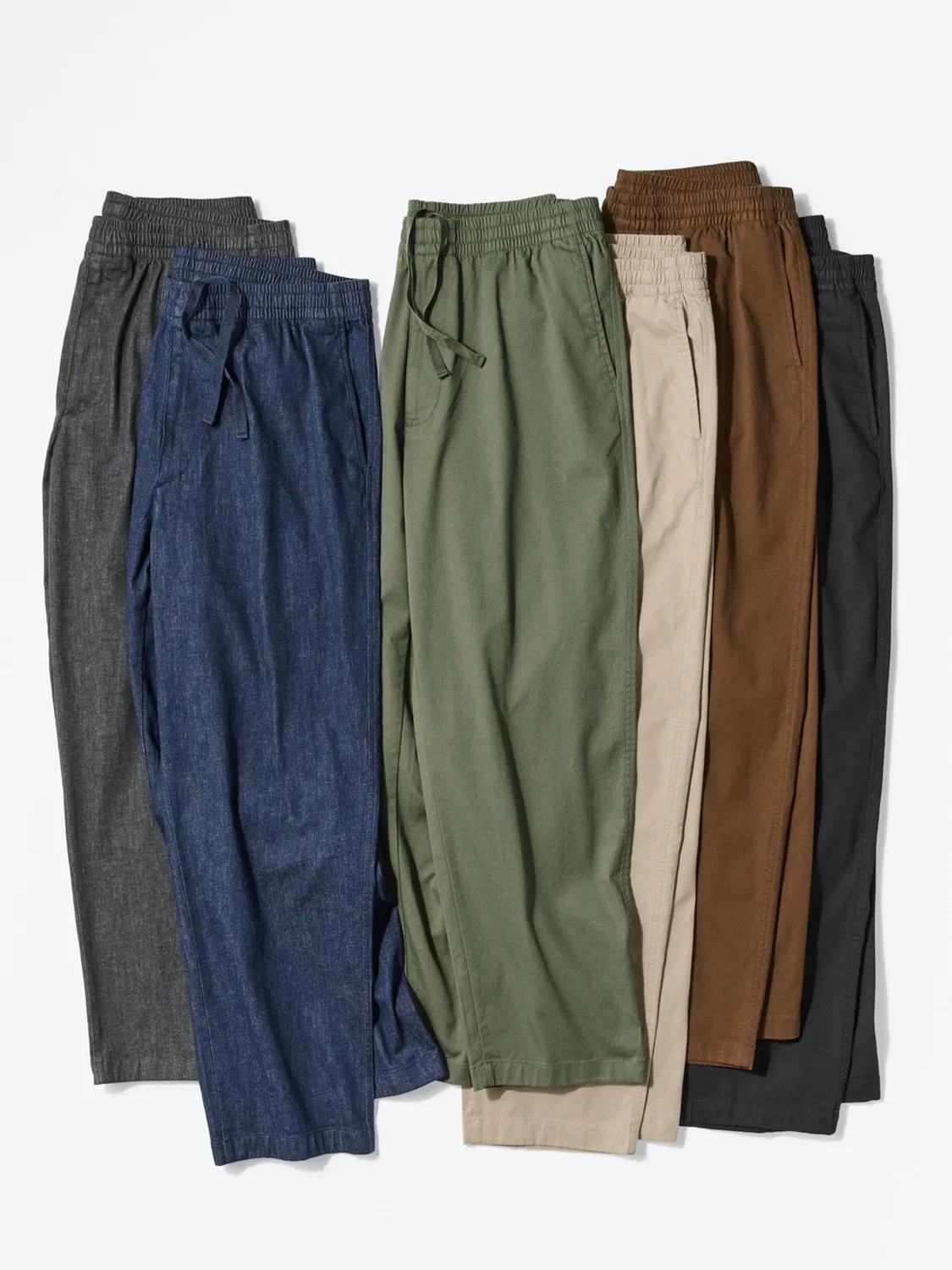 Брюки чинос хлопковые с эластаном Uniqlo, коричневый — фото 3