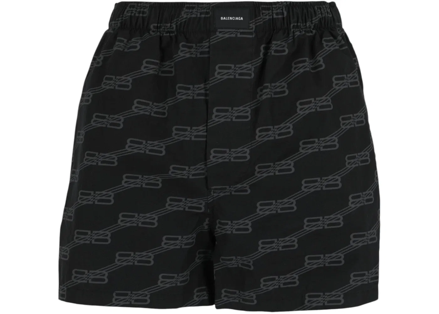 Женские шорты с логотипом BB Logo Monogram Balenciaga, черный/серый