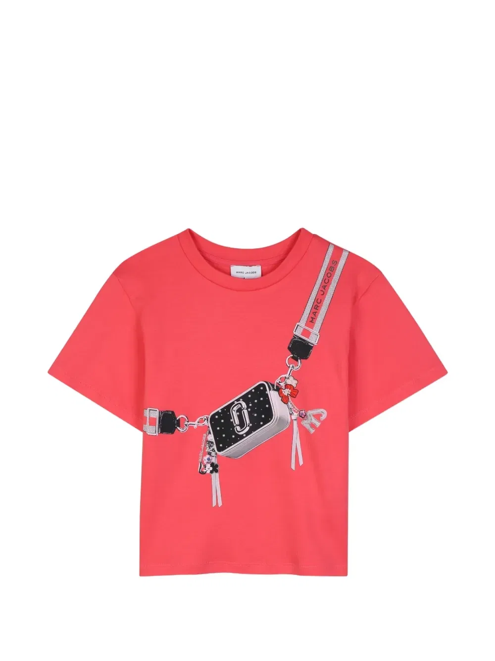 Футболка с принтом Snapshot Marc Jacobs Kids, розовый