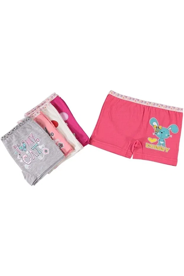 Детские трусы для девочек хлопковые Pack of 6 girls' boxers Dondeza, Mixed Color