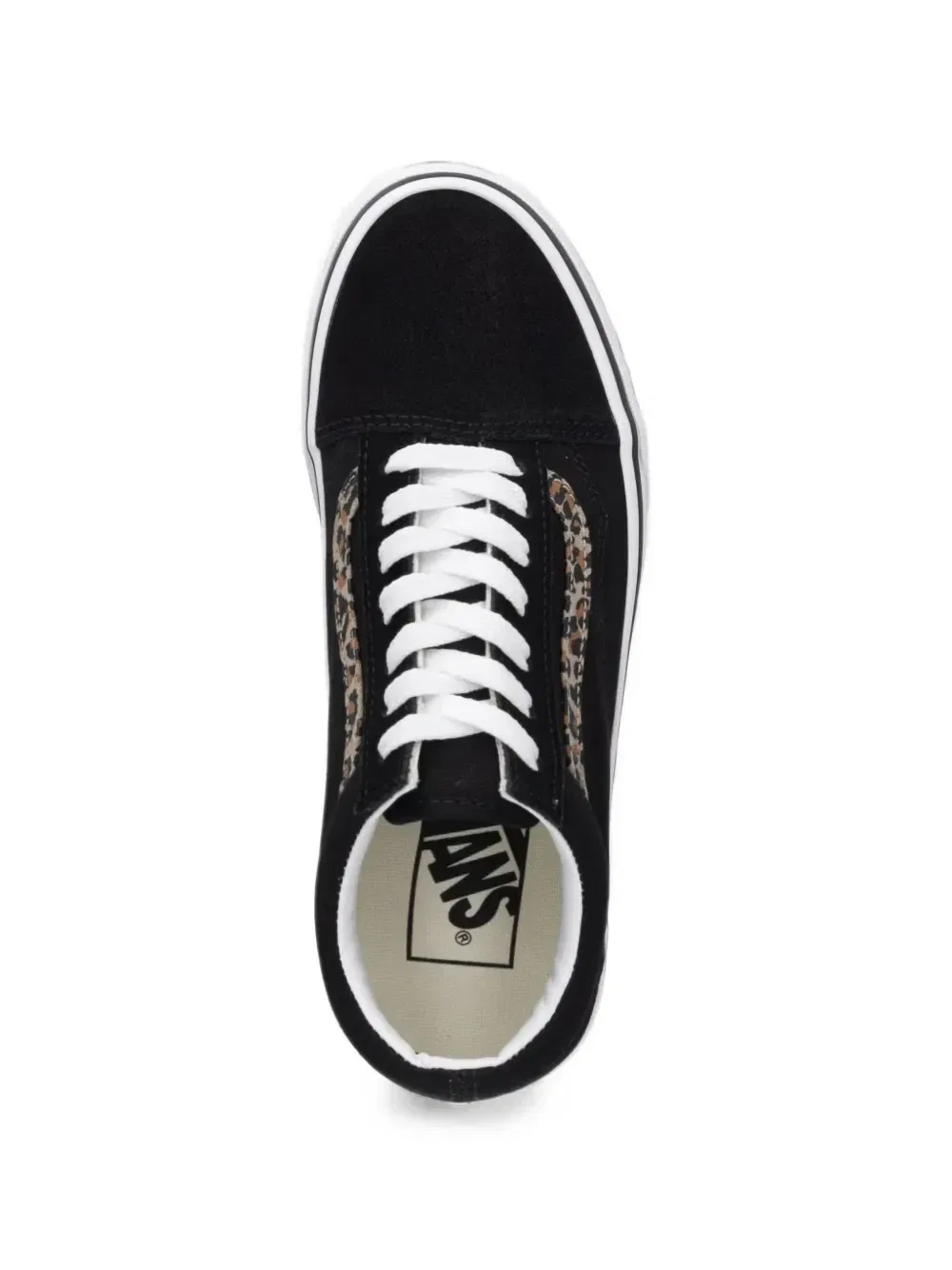 Кроссовки Old Skool с леопардовым принтом Vans Kids, черный — фото 4