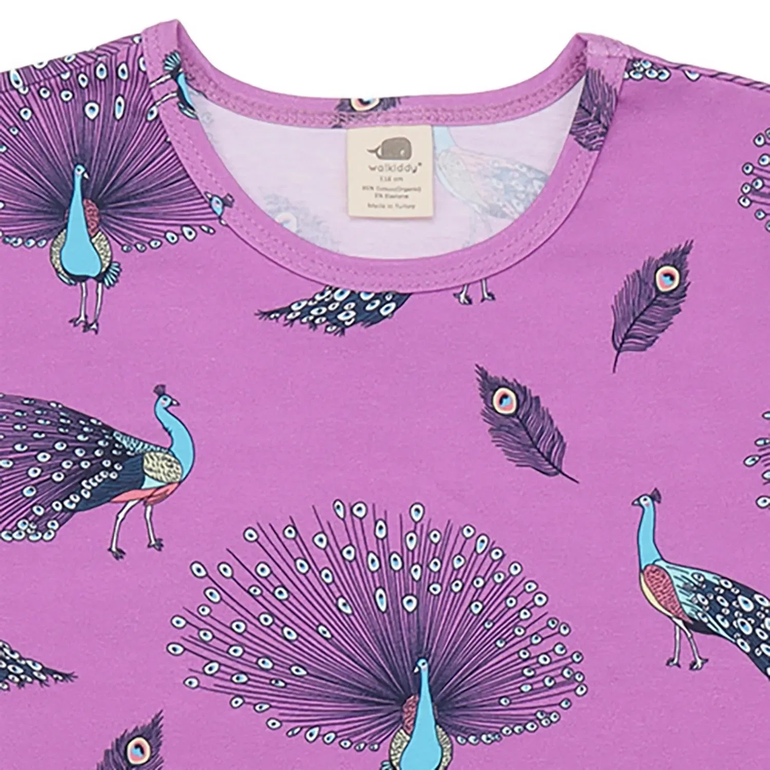 Футболка с принтом Fancy Peacocks Walkiddy, разноцветный — фото 2