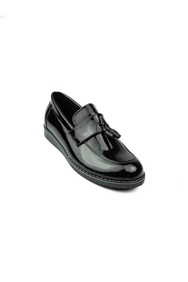 Детские повседневные туфли для мальчиков кожаные Minican, Black
