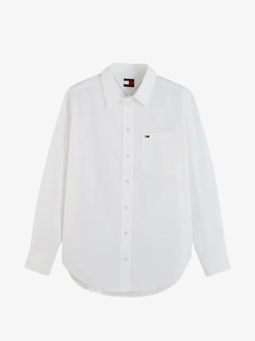 Рубашка с накладным карманом с логотипом Tommy Hilfiger, белый