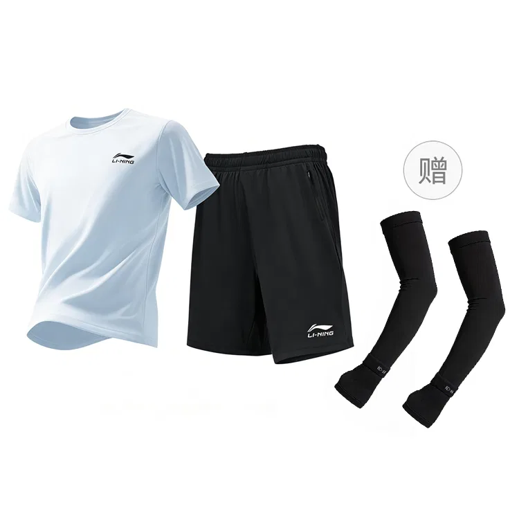 Спортивный костюм детский с коротким рукавом Li-Ning, Celestial Blue Black