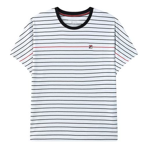 

Футболка stripe loose sports round neck short sleeve blue Fila, синий