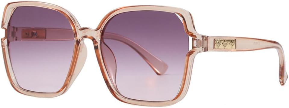 

Солнцезащитные очки с градиентным покрытием для женщин, большие очки для мужчин, ретро-очки, черные солнцезащитные очки, защитные очки от УФ-излучения UV400, модные очки JWMSXYQR, 04