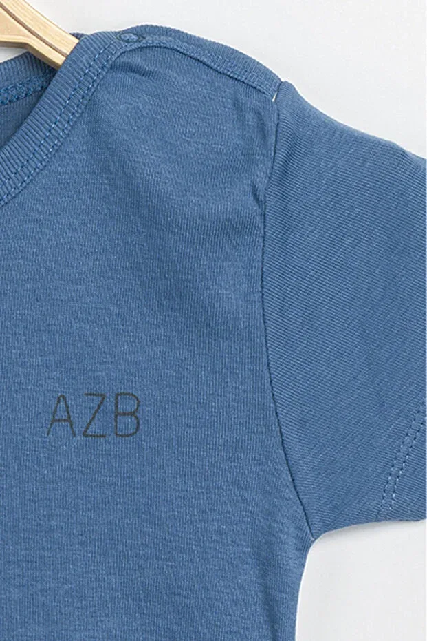 Детское боди для новорожденных с принтом Aziz Bebe, Dark Blue — фото 3