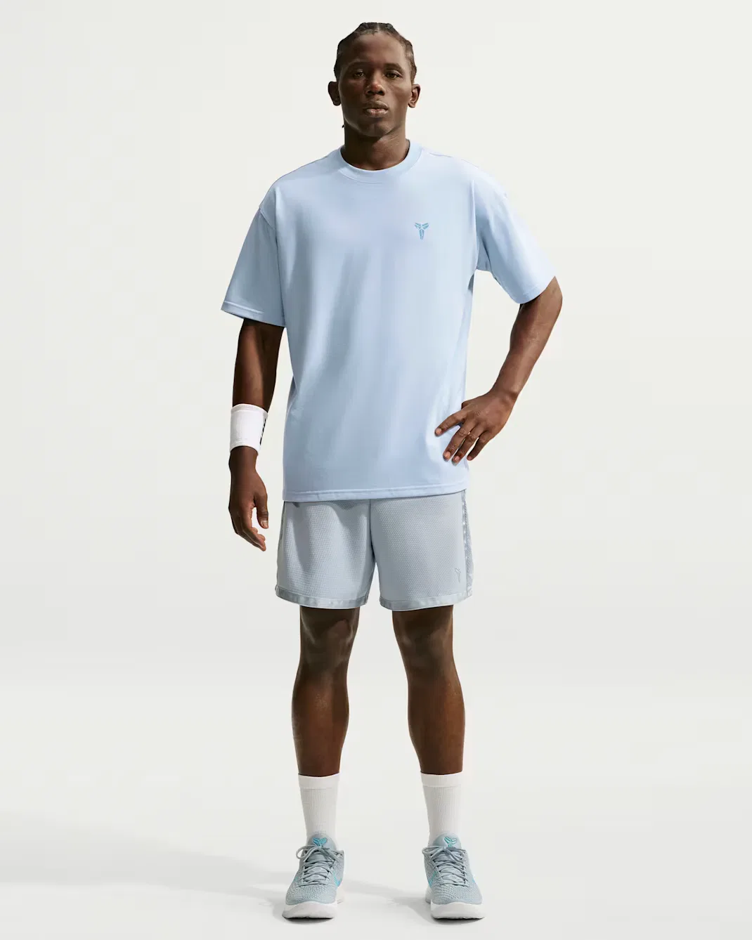 Мужская баскетбольная футболка Nike Dri-FIT Kobe, Light Armory Blue/Work Blue — фото 4
