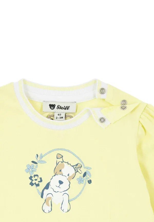 Футболка с длинным рукавом с вышивкой Summer breeze Steiff, Yellow Pear, желтый — фото 3