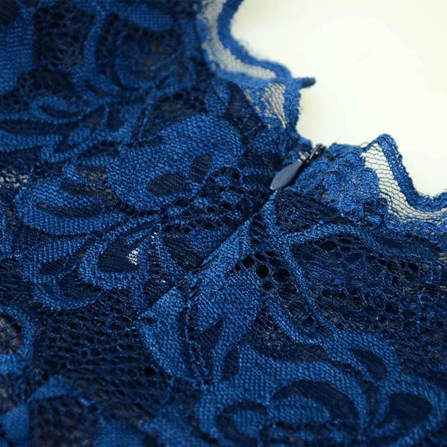 Женское вечернее платье с кружевом A-силуэта Chiffon, Blue — фото 4