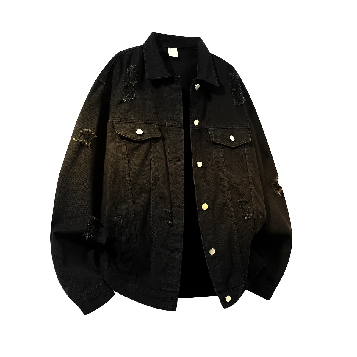 Детское джинсовое пальто с лацканами Black Gray GWAF