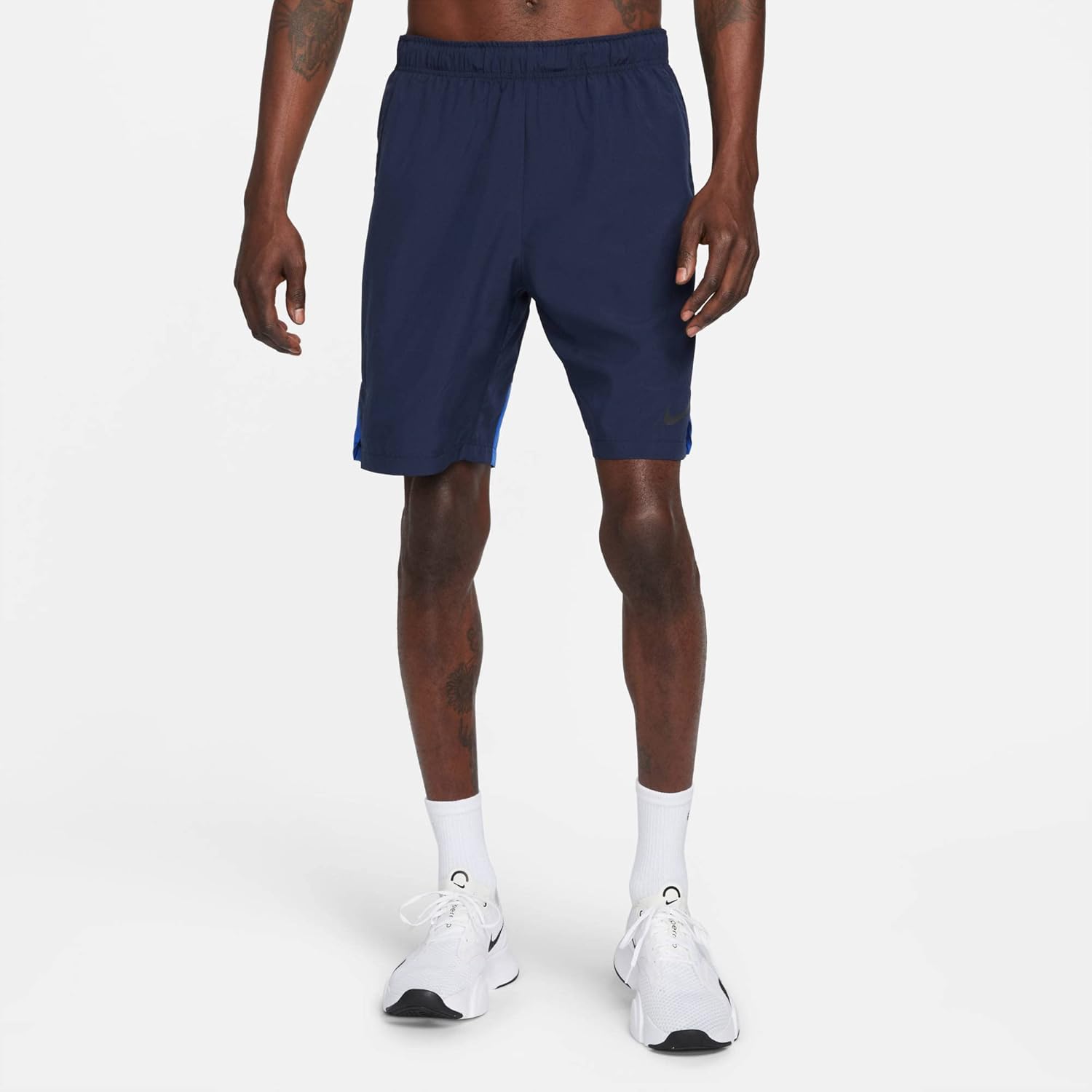 Мужские легкие тканые тренировочные шорты Nike Dri-FIT 9 дюймов, Obsidian/Blue — фото 2