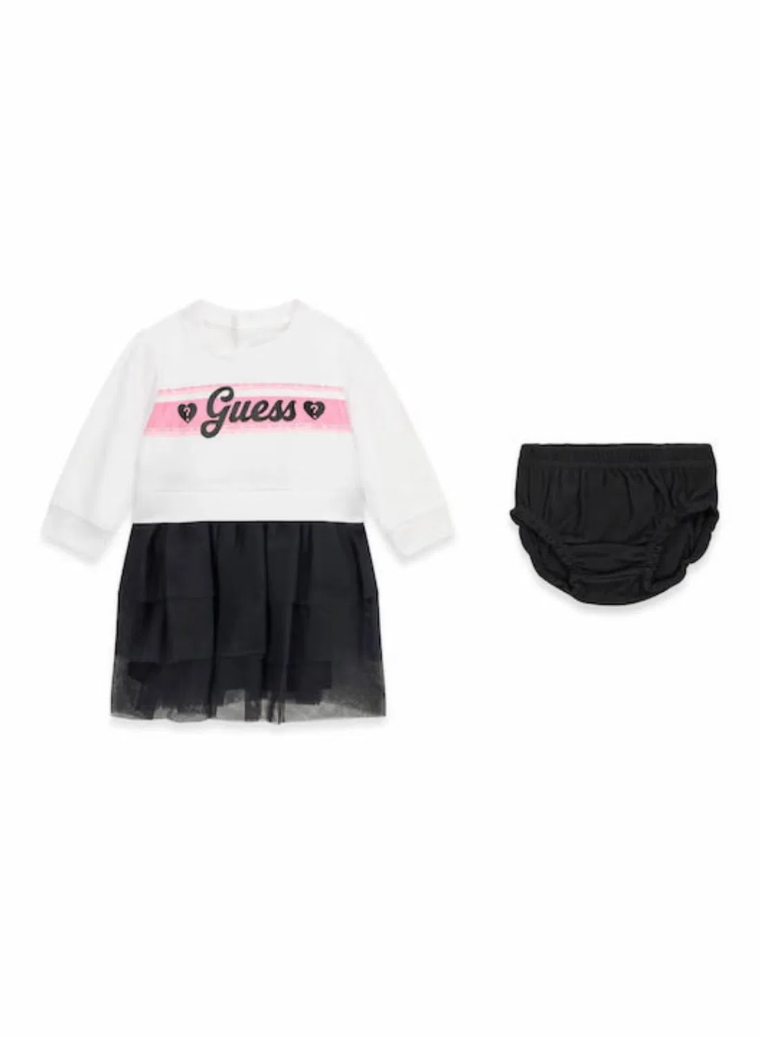 Платье миди с длинным рукавом Guess, белый