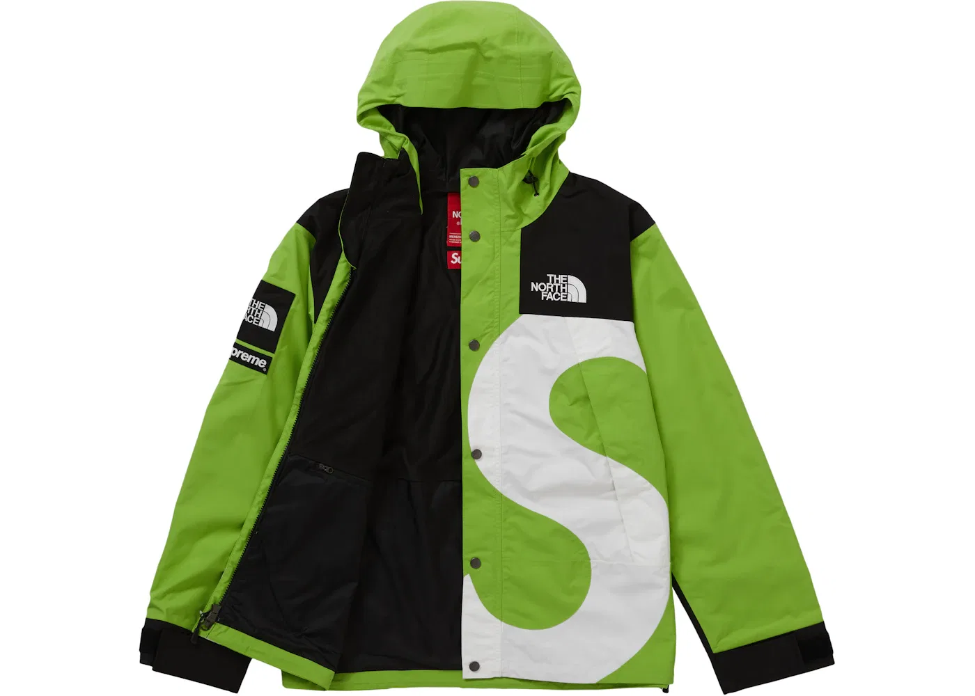 Мужская куртка-анорак с принтом Mountain Jacket Supreme, Lime — фото 2