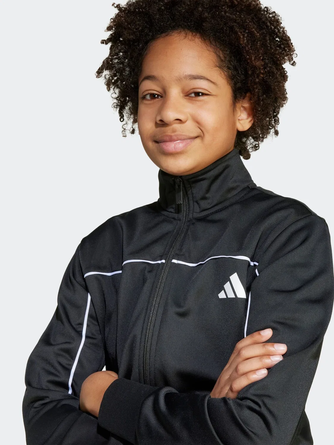 Спортивный костюм, трикотажный adidas, черный — фото 4