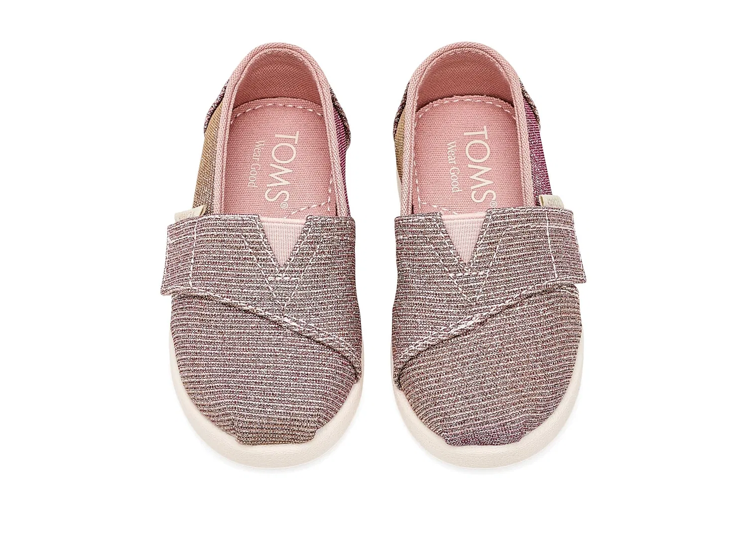 Балетки Alpargata Classic (для малышей и маленьких детей) Toms Kids, Light Pink — фото 3