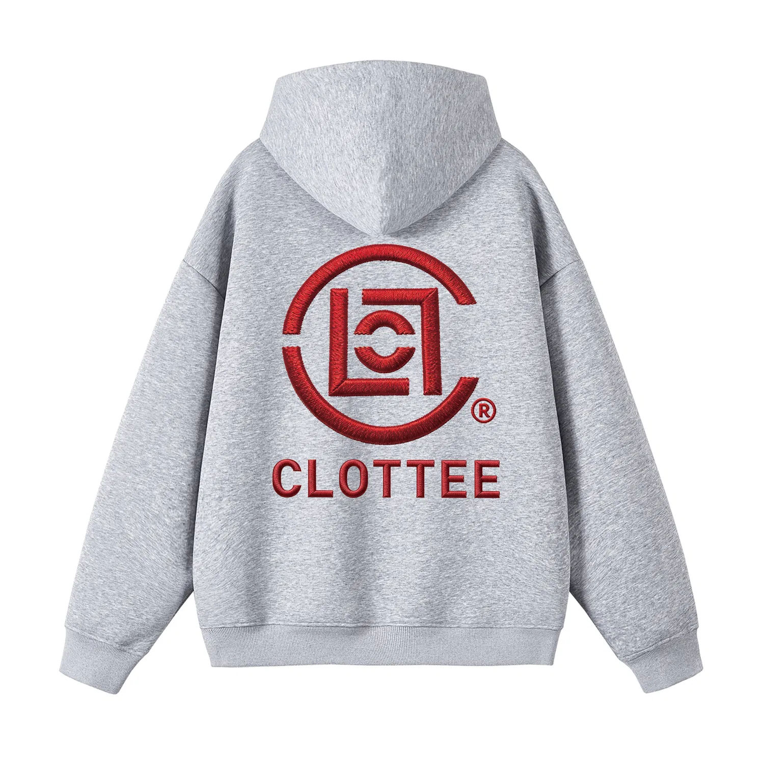 Худи детский с капюшоном и вышивкой CLOT, Heather Grey