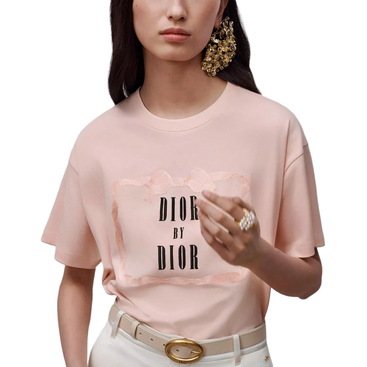 Футболка с круглым вырезом, Pink, DIOR — фото 3