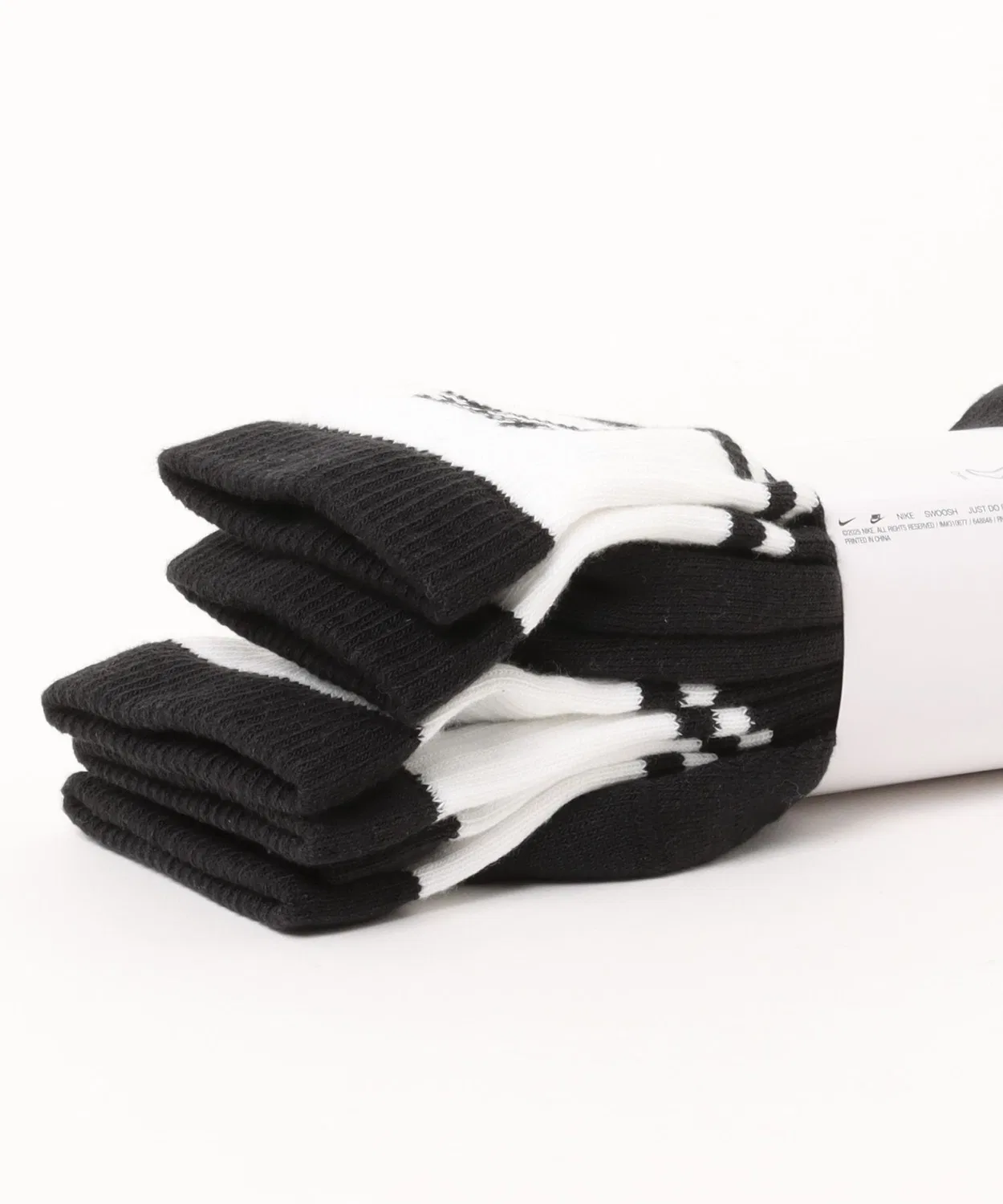 Мужские носки с поддержкой свода стопы, 3 пары NIKE, Black/White — фото 3