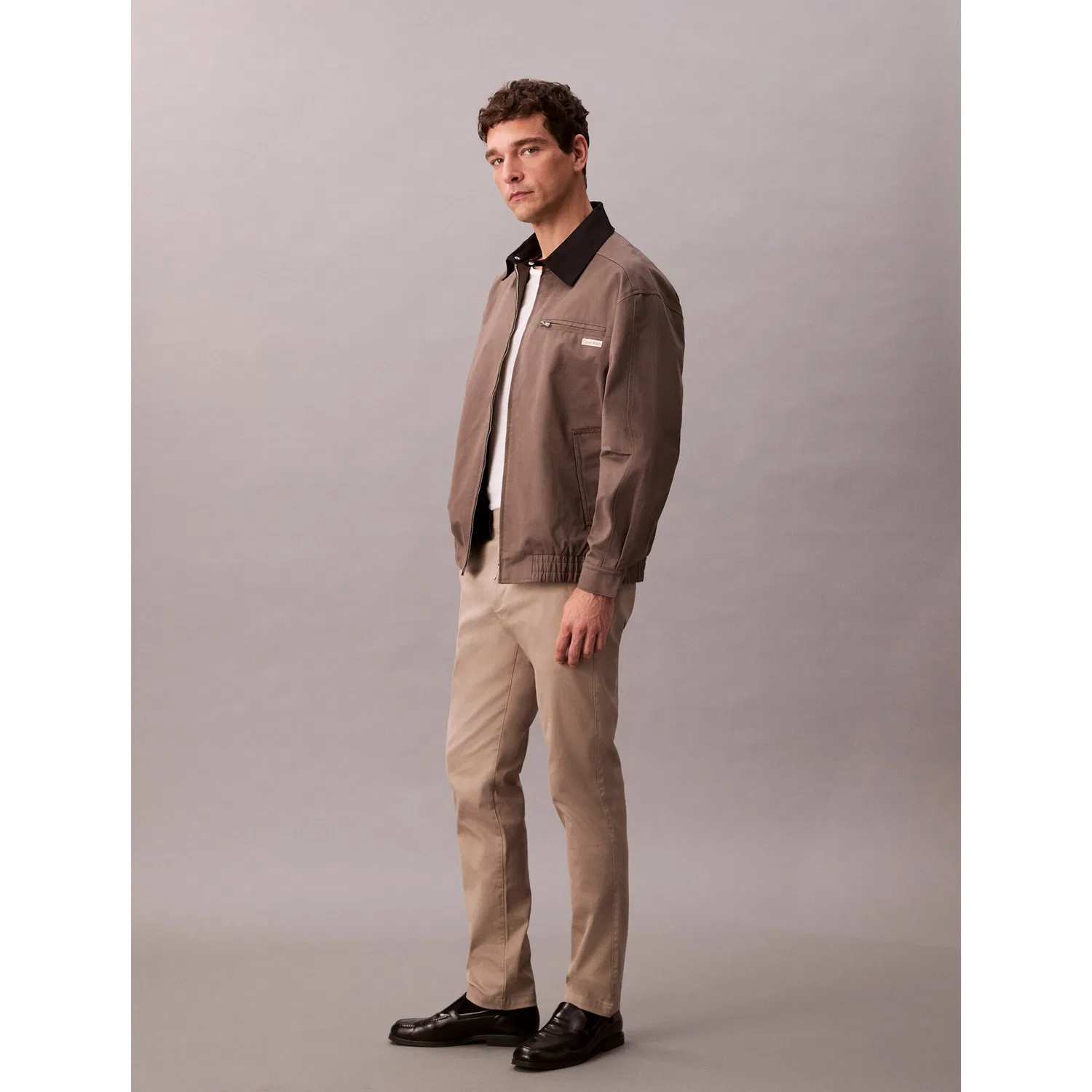 Мужские чиносы узкого кроя из эластичного хлопка Calvin Klein, Vintage Khaki — фото 3
