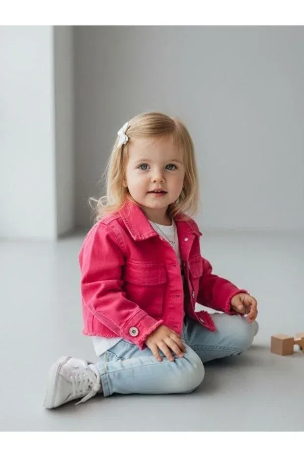 Джинсовая куртка для девочки Zekids — фото 2