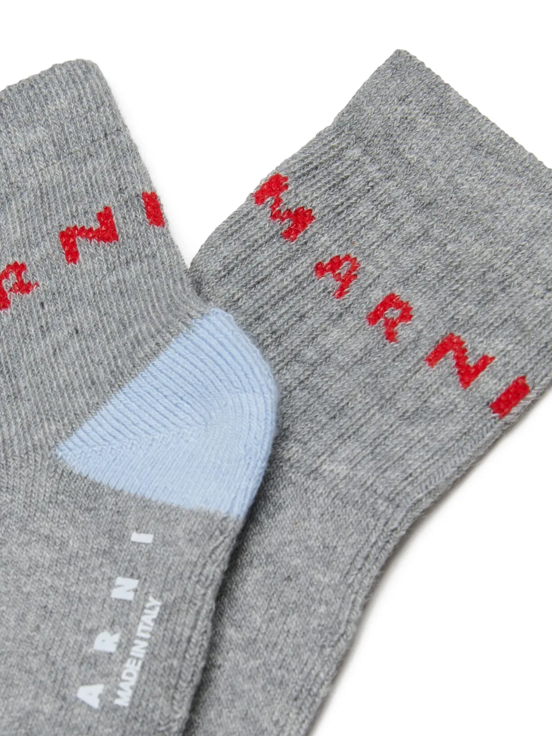 Носки с логотипом Marni Kids, серый — фото 2