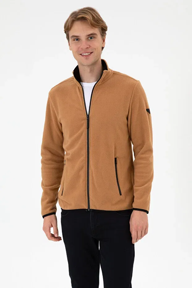 Мужской кардиган из флиса с воротником-стойкой U.S. Polo Assn., Multicolor