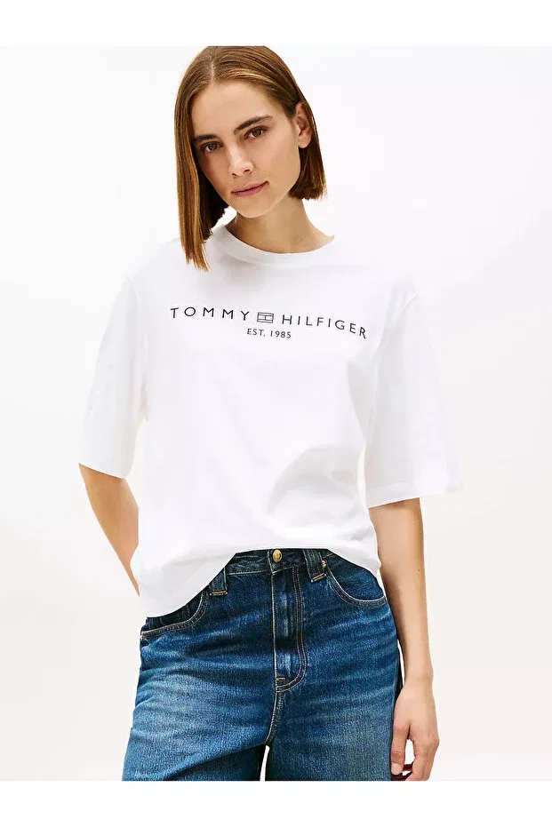 Женская футболка с коротким рукавом Tommy Hilfiger, White
