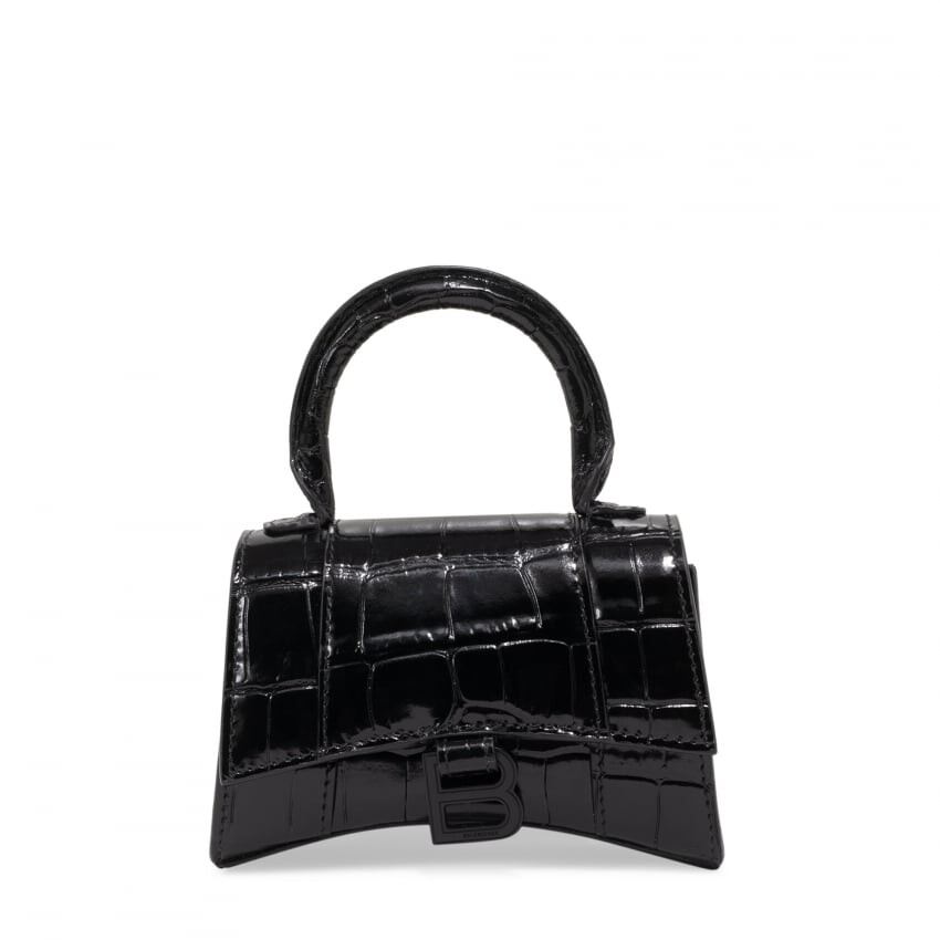 

Сумка BALENCIAGA Hourglass mini top handle bag, черный