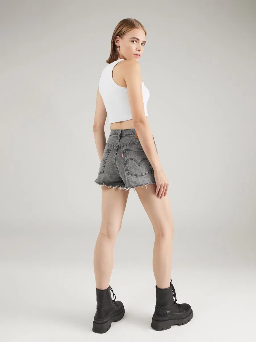 Шорты LEVI'S Regular Jeans '501 Original Short' серого цвета — фото 3
