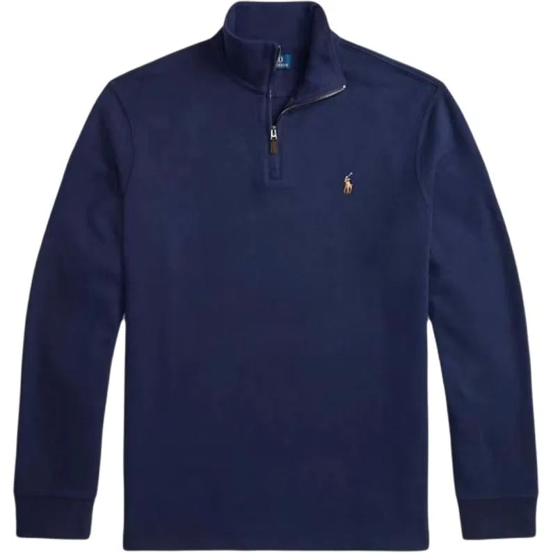 Детский свитшот с воротником-стойкой Polo Ralph Lauren, Marine Blue