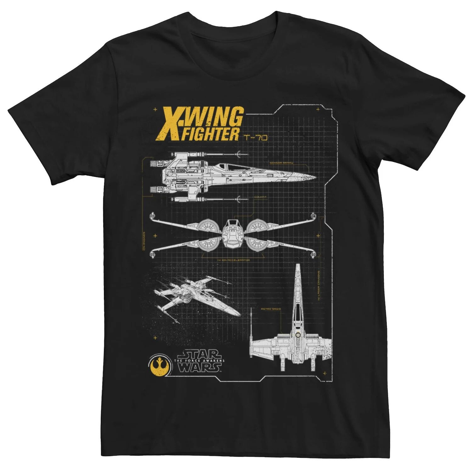 

Мужская футболка X-Wing Schematics Star Wars