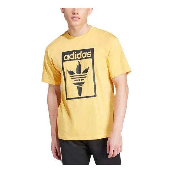

Футболка с трилистником и факелом Adidas, желтый