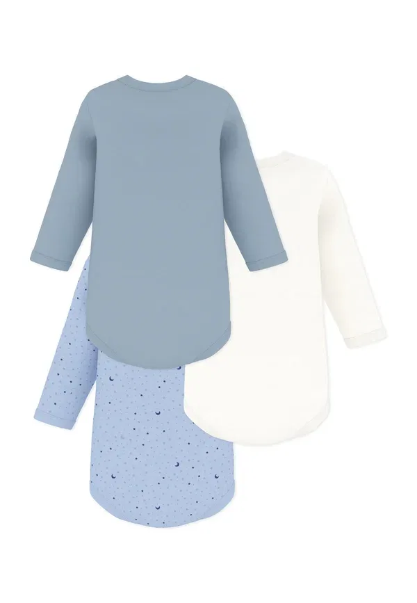 Комплект боди из 3 штук с принтом Petit Bateau, белый/синий — фото 2