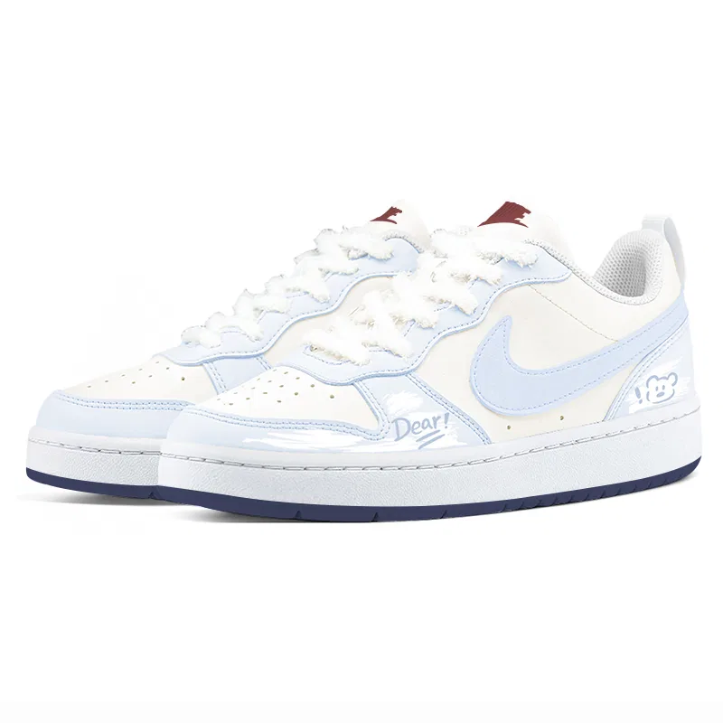 Детские кроссовки для скейтбординга с принтом Nike Court Borough DV5456-103, Nike, Blue — фото 4