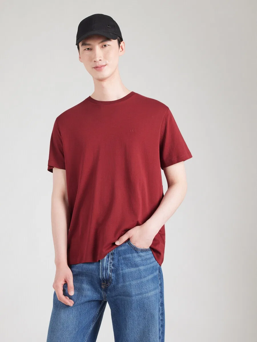 Футболка Calvin Klein рубиново-красного цвета — фото 2