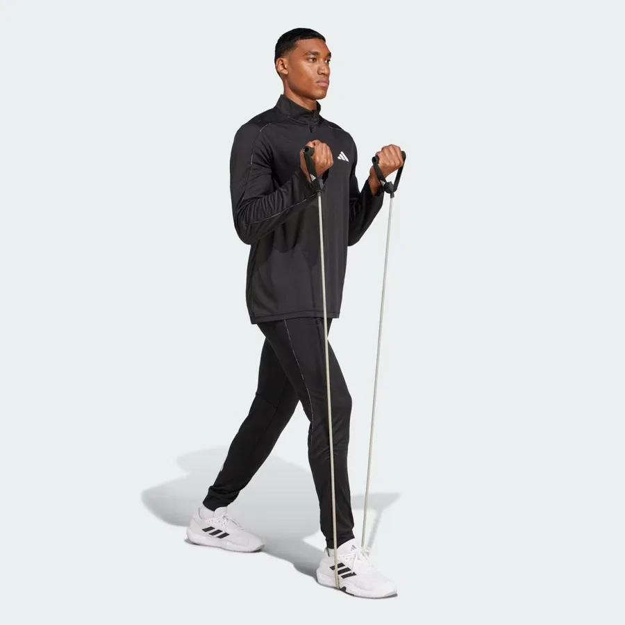 Спортивные брюки с принтом камуфляж adidas, Черный — фото 3