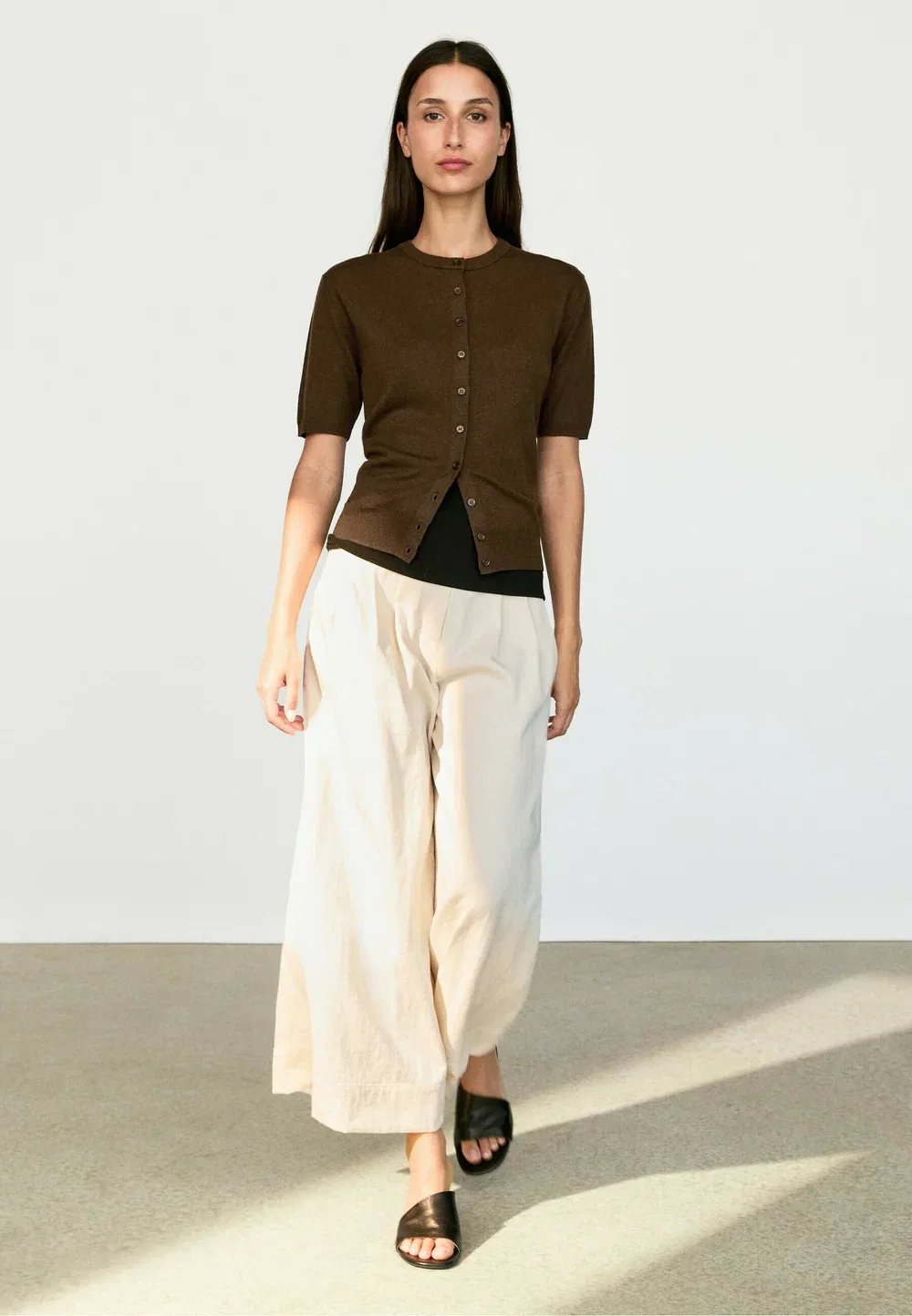 Кардиган Massimo Dutti, Dark Brown — фото 4