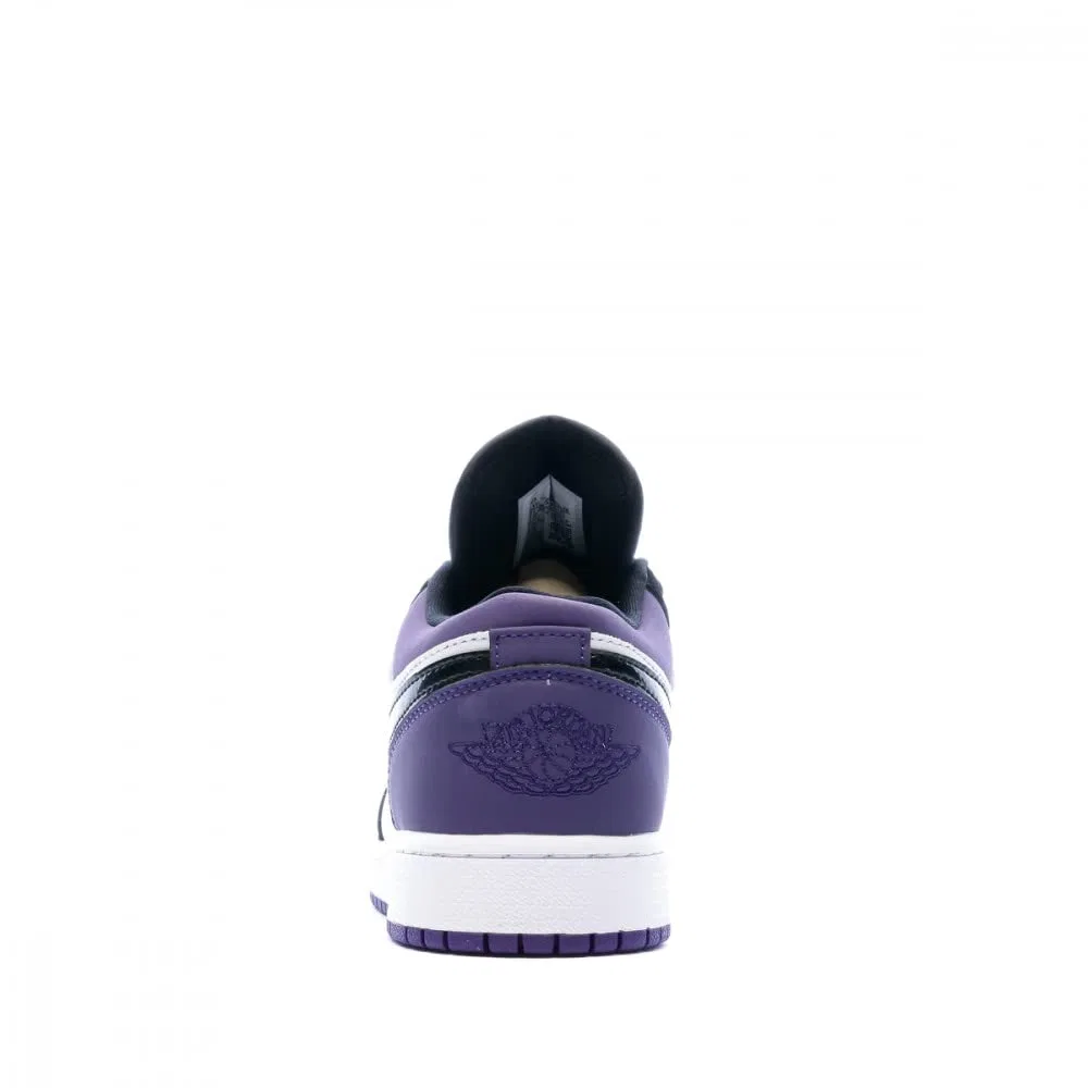 Детские баскетбольные кроссовки для мальчиков с принтом Air Jordan 1 Low NIKE, Nero — фото 3