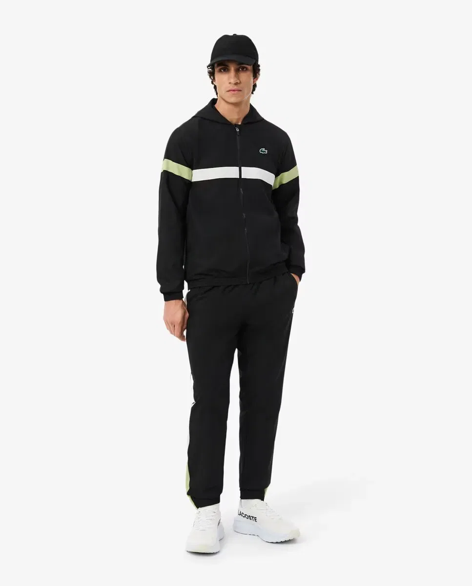 Мужской спортивный костюм с блок-принтом Lacoste, Negro