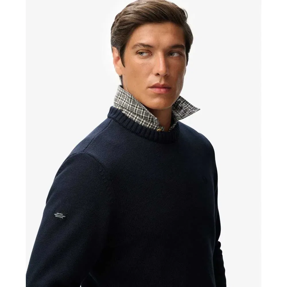 Свитер Preppy Cotton Superdry, синий — фото 4