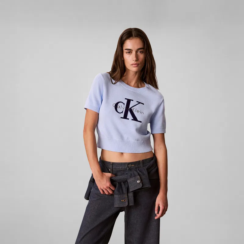 Джемпер с круглым вырезом Calvin Klein, Light Sky Blue — фото 4