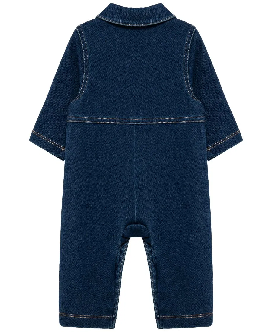 Комбинезон джинсовый с длинным рукавом Construction Denim Little Me, Denim — фото 2