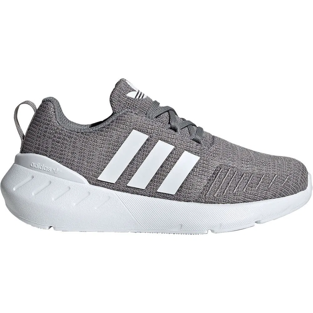 Детские кроссовки для мальчиков легкие Swift Run 22 J Adidas, Grey Three Ftwr White Grey Four — фото 3